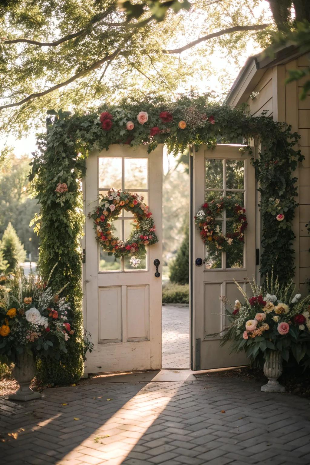 Seasonal wreaths reflect the time of year and theme.