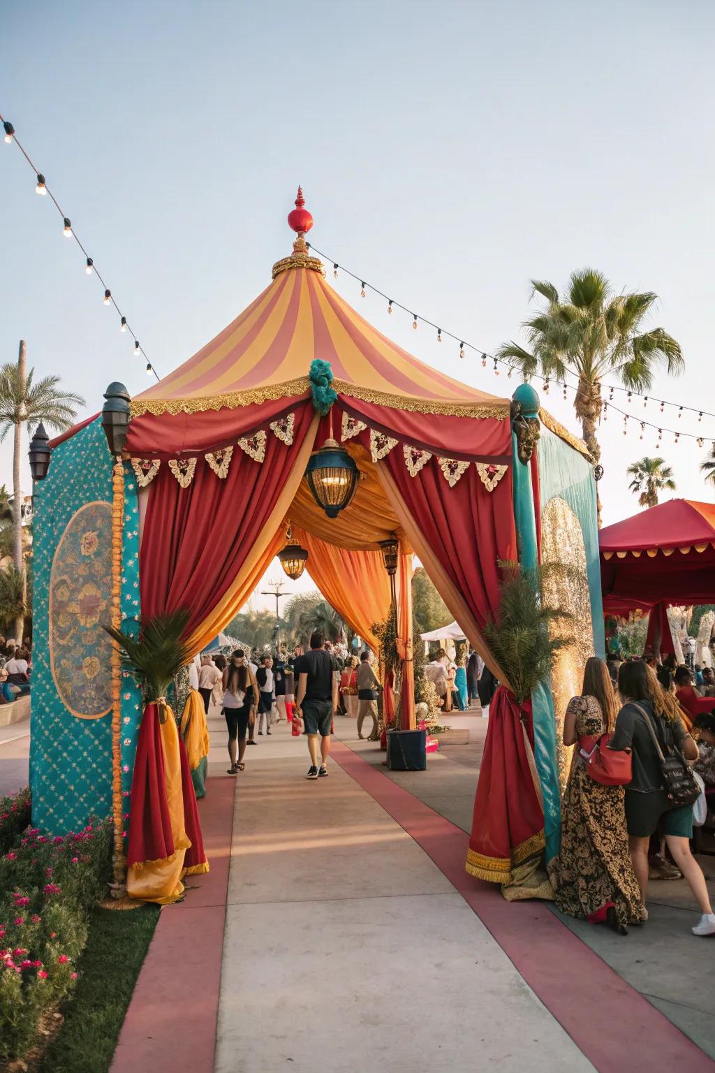 Themed tents ignite curiosity and excitement.