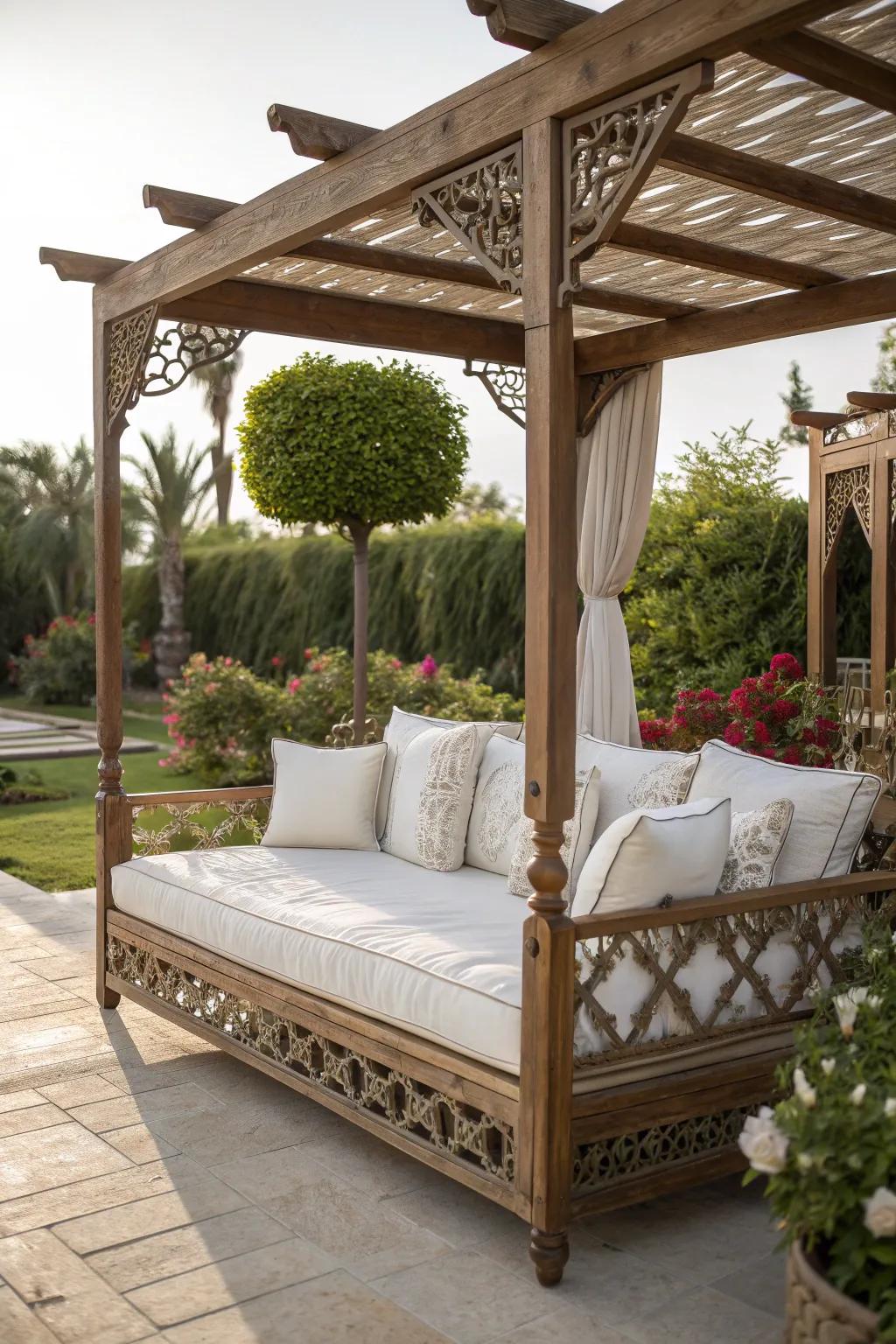 Lounge in style with a comfortable outdoor daybed.