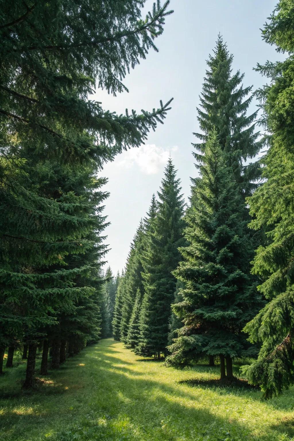 Peaceful pine grove area.