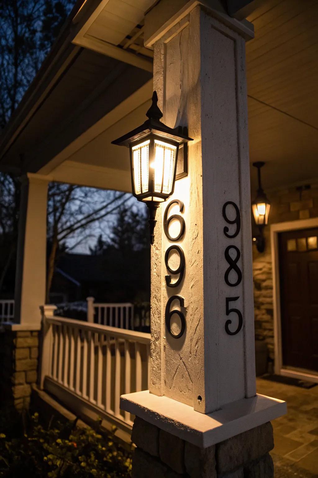 Porch post mounting combines practicality with style.