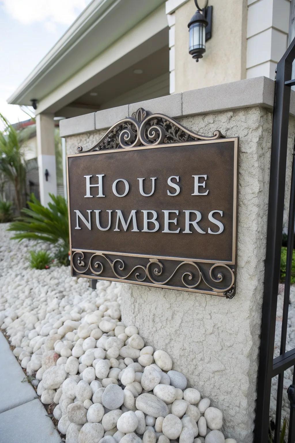 Plaques provide a classic and defined look for house numbers.