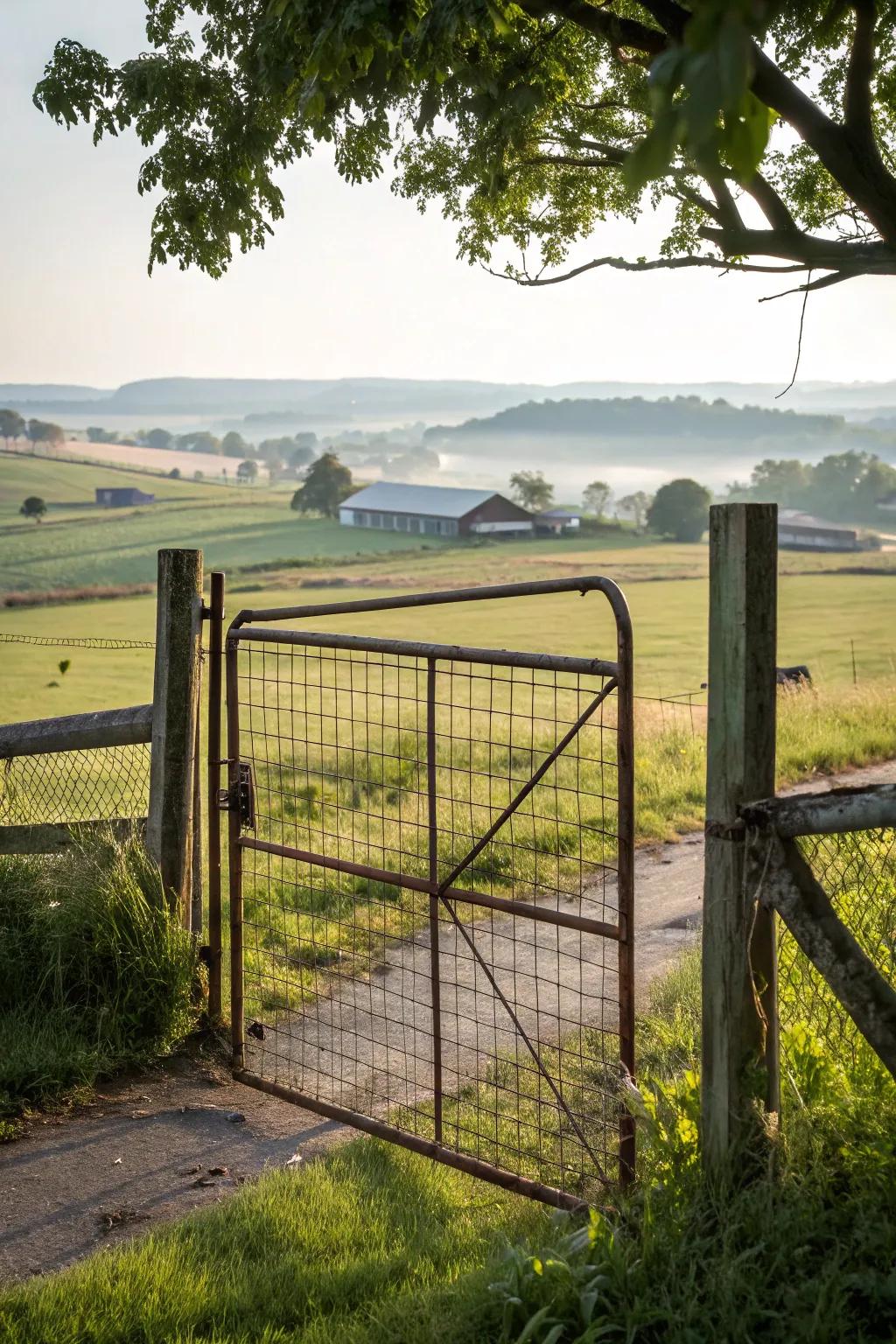 Mesh and frame gates balance security with visibility.