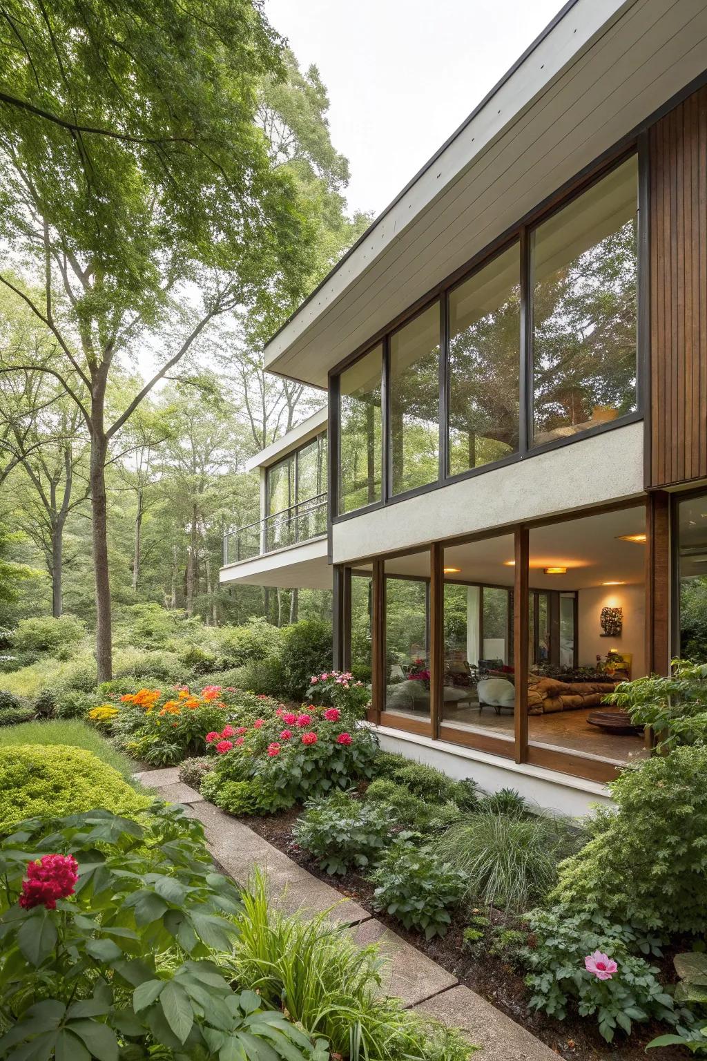 Large windows allow natural light to brighten the interior.