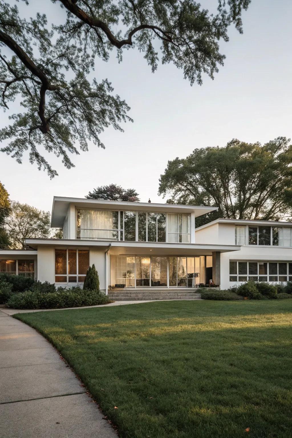 Symmetry and balance create a harmonious exterior.