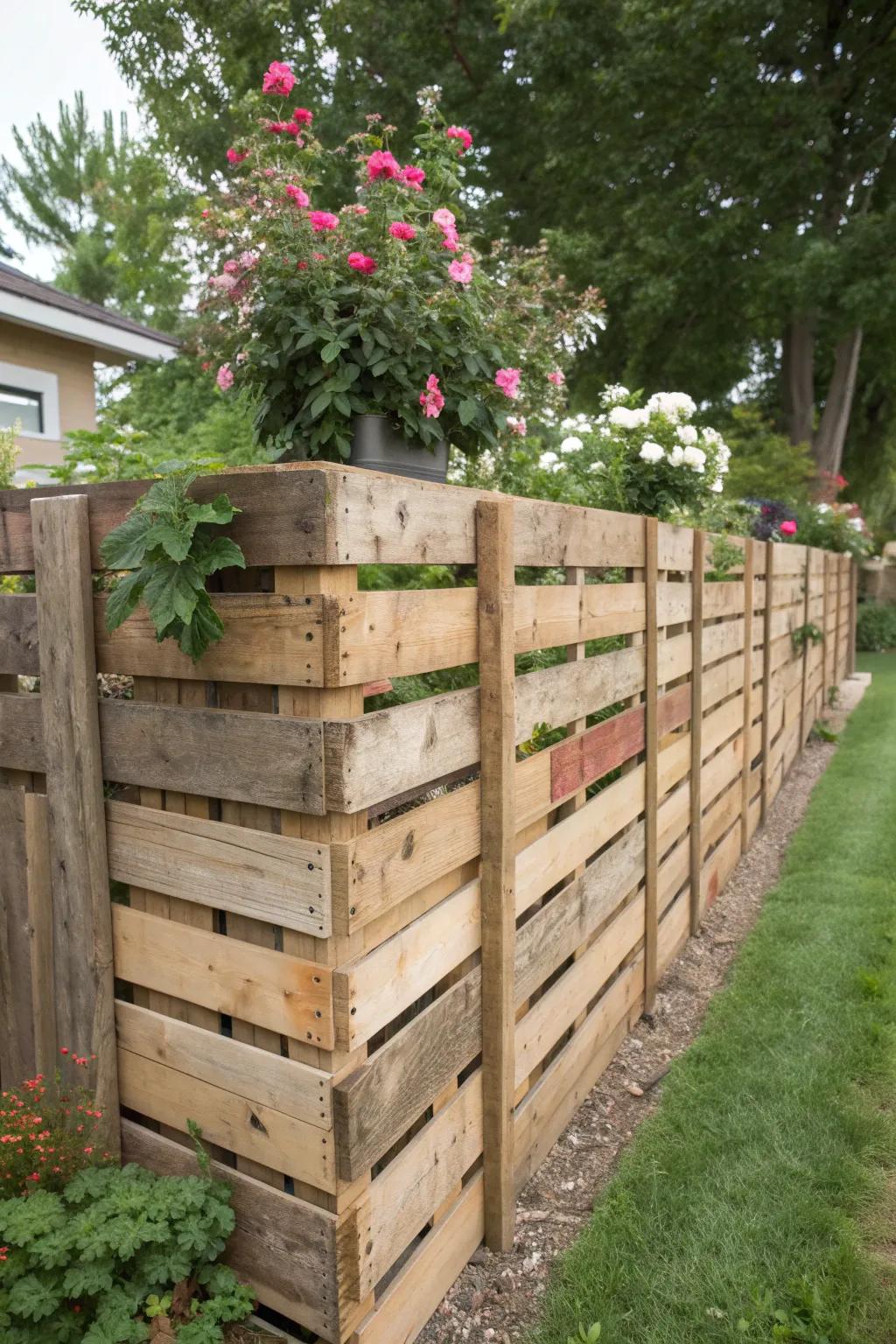Stylish fencing made affordable with reclaimed wood.