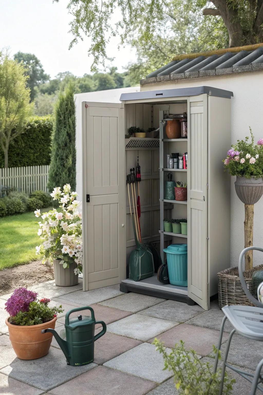 Versatile storage options that fit seamlessly into any outdoor space.