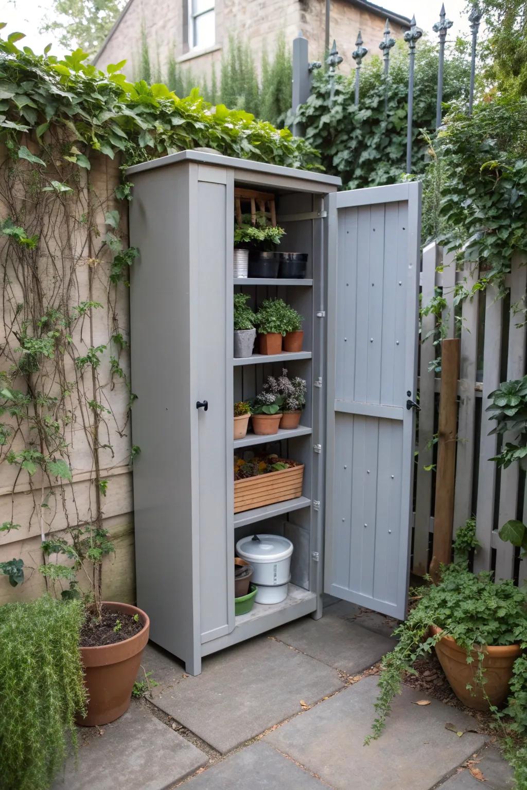 Maximize your storage capacity by going vertical in compact areas.