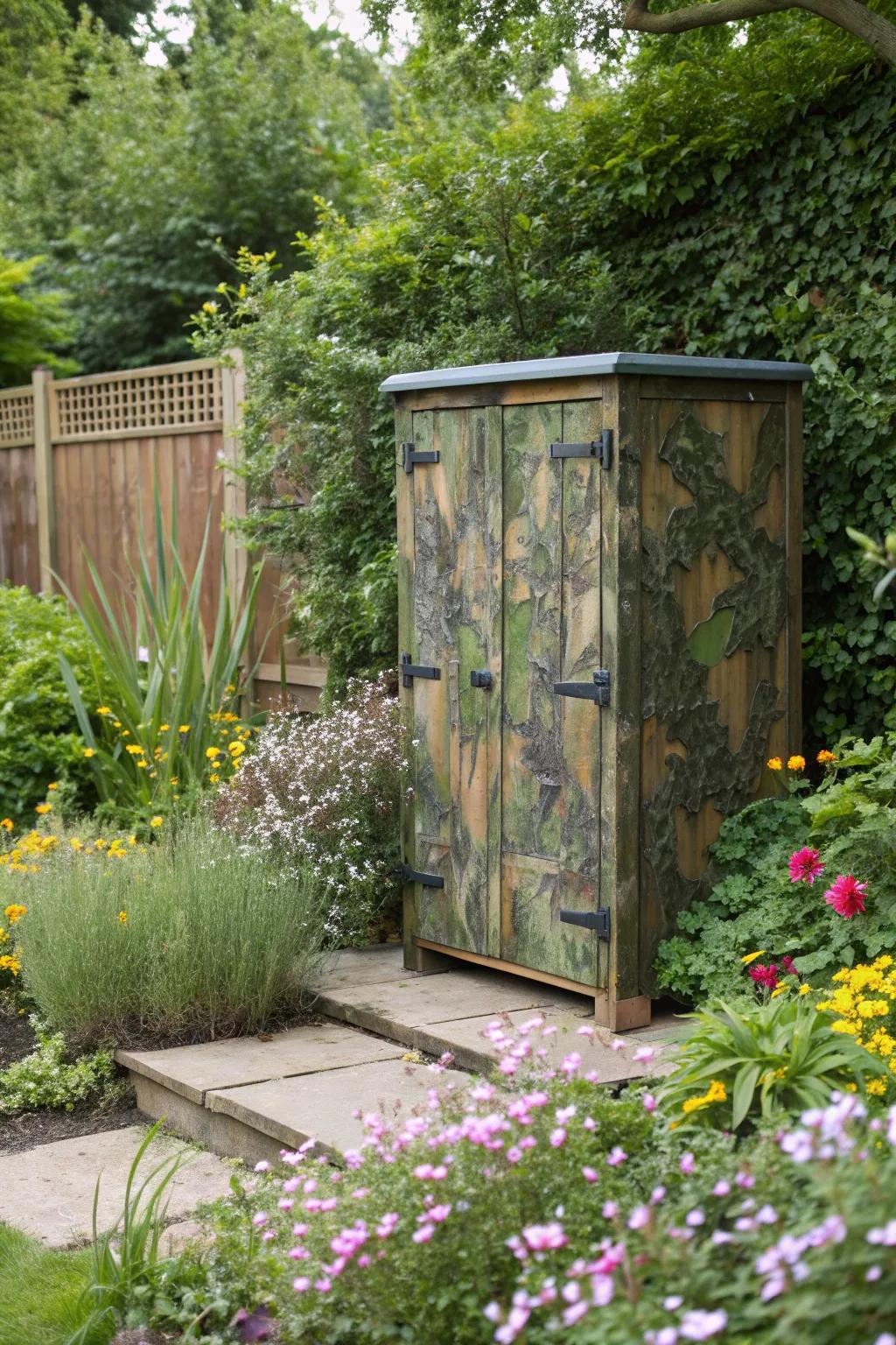 Disguise your storage with designs that harmonize with nature.