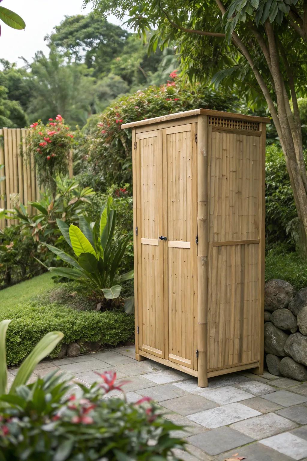 Eco-friendly materials make your outdoor storage both sustainable and stylish.