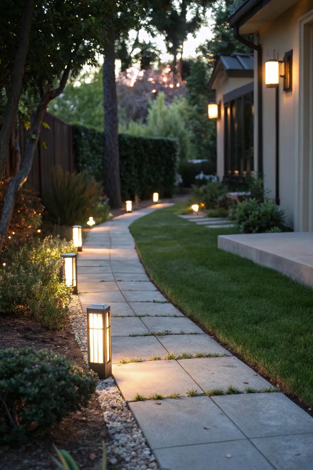 Hidden lighting adds a mysterious and inviting glow.