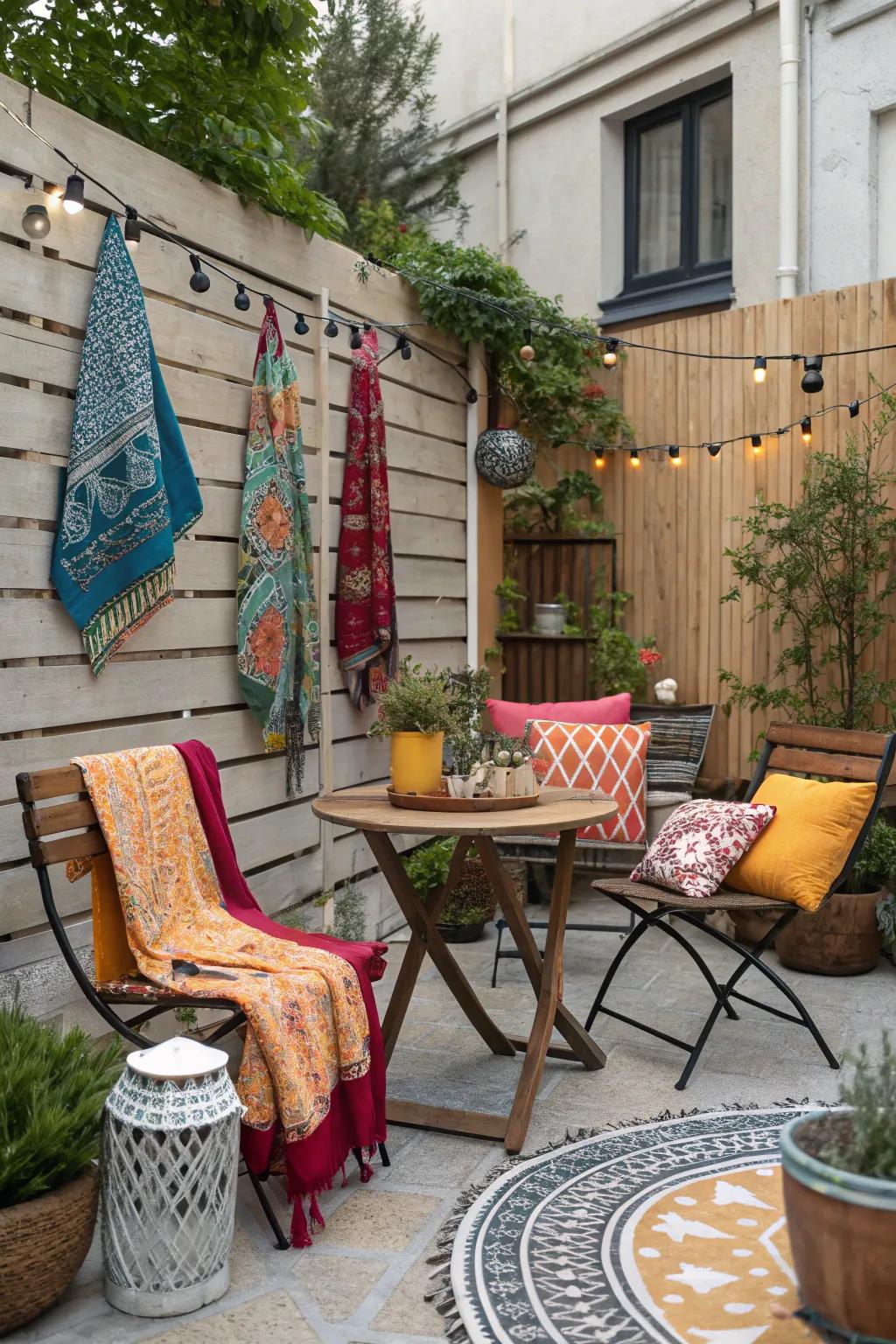 Experiment with materials for an eclectic touch.