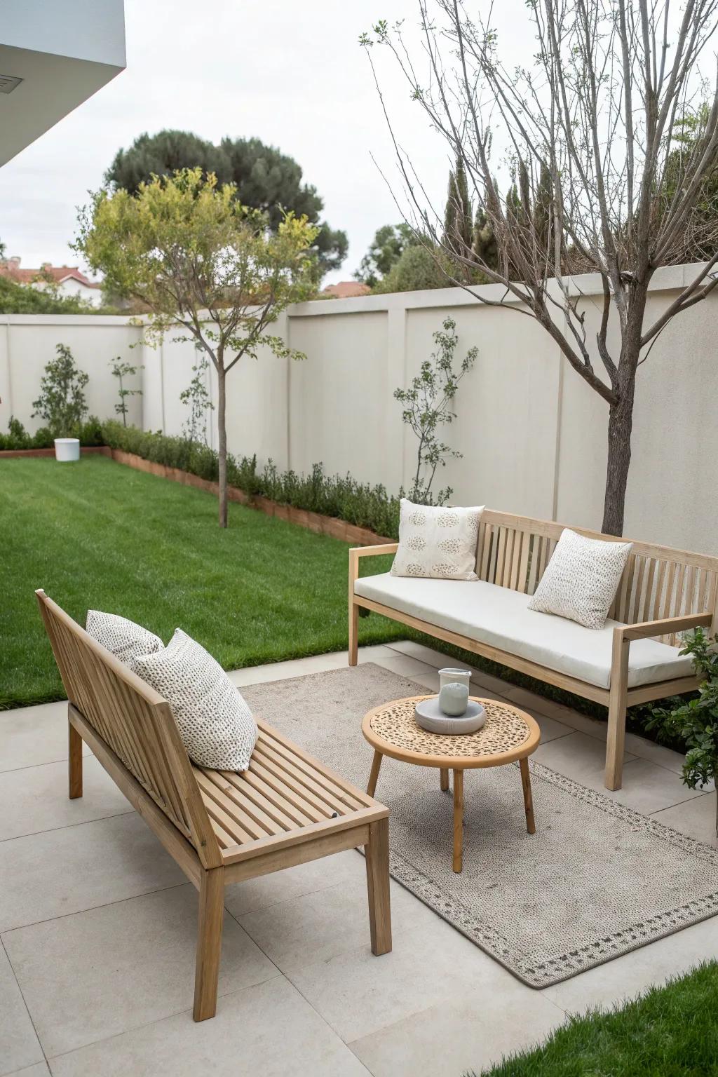 Achieve elegance with a minimalist corner design.