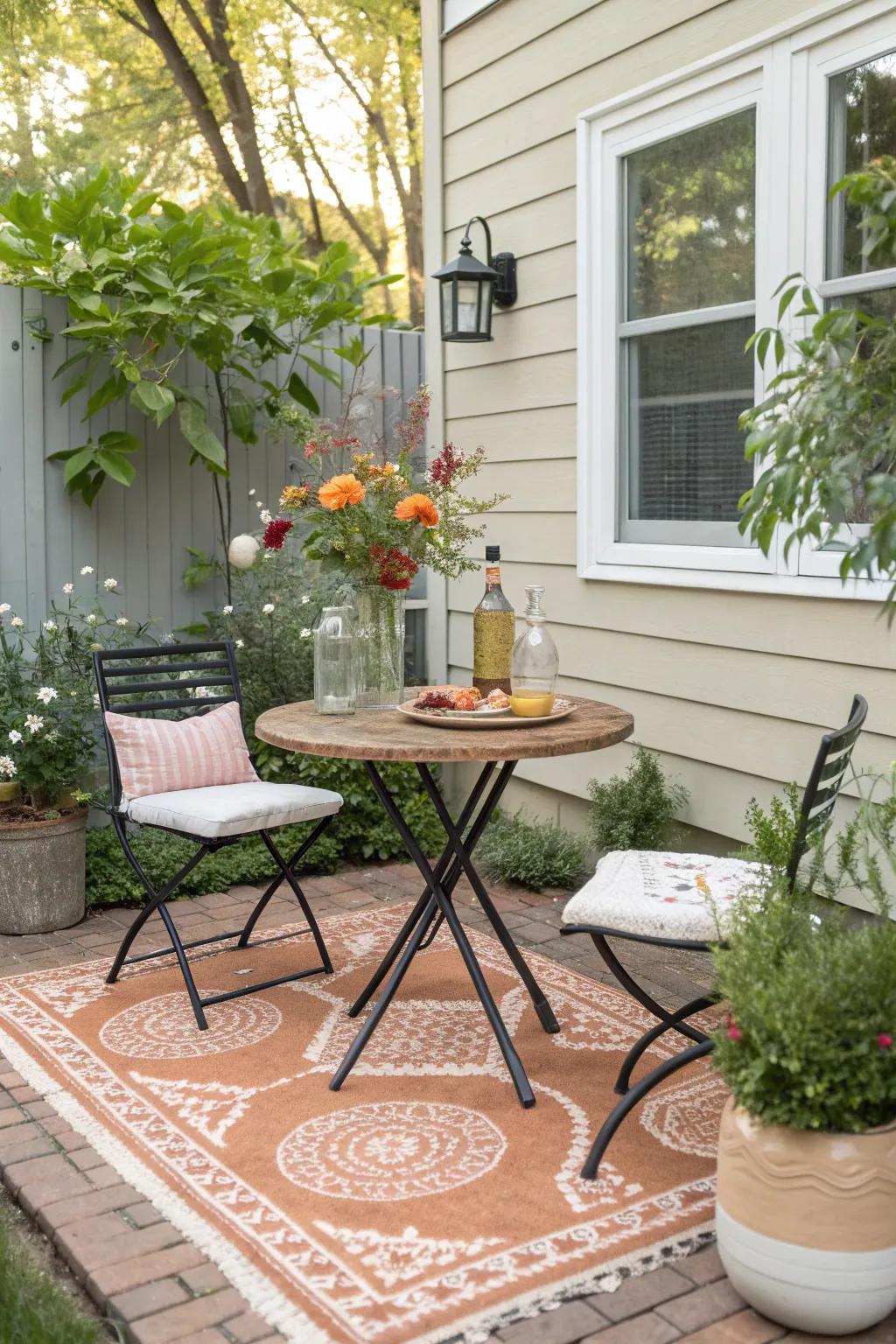 Enjoy intimate moments with a cozy corner nook.