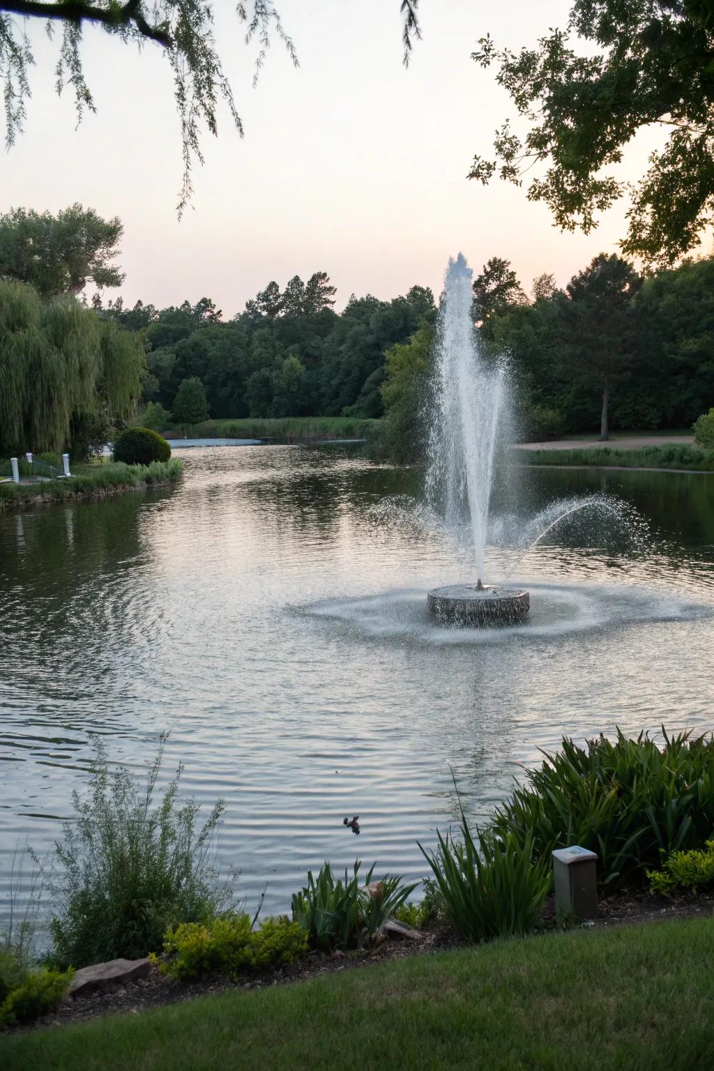 Add whimsy with a floating fountain feature.