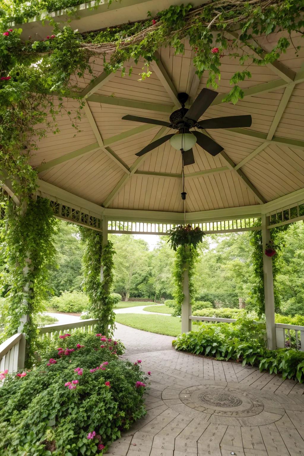 A ceiling fan adds comfort by keeping the air fresh.