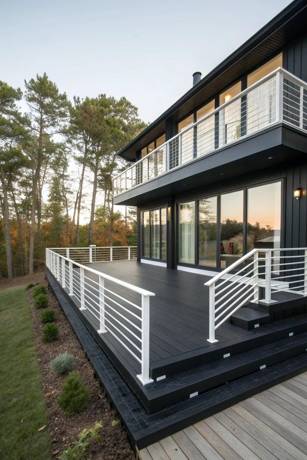 Striking contrast of black and white for modern design