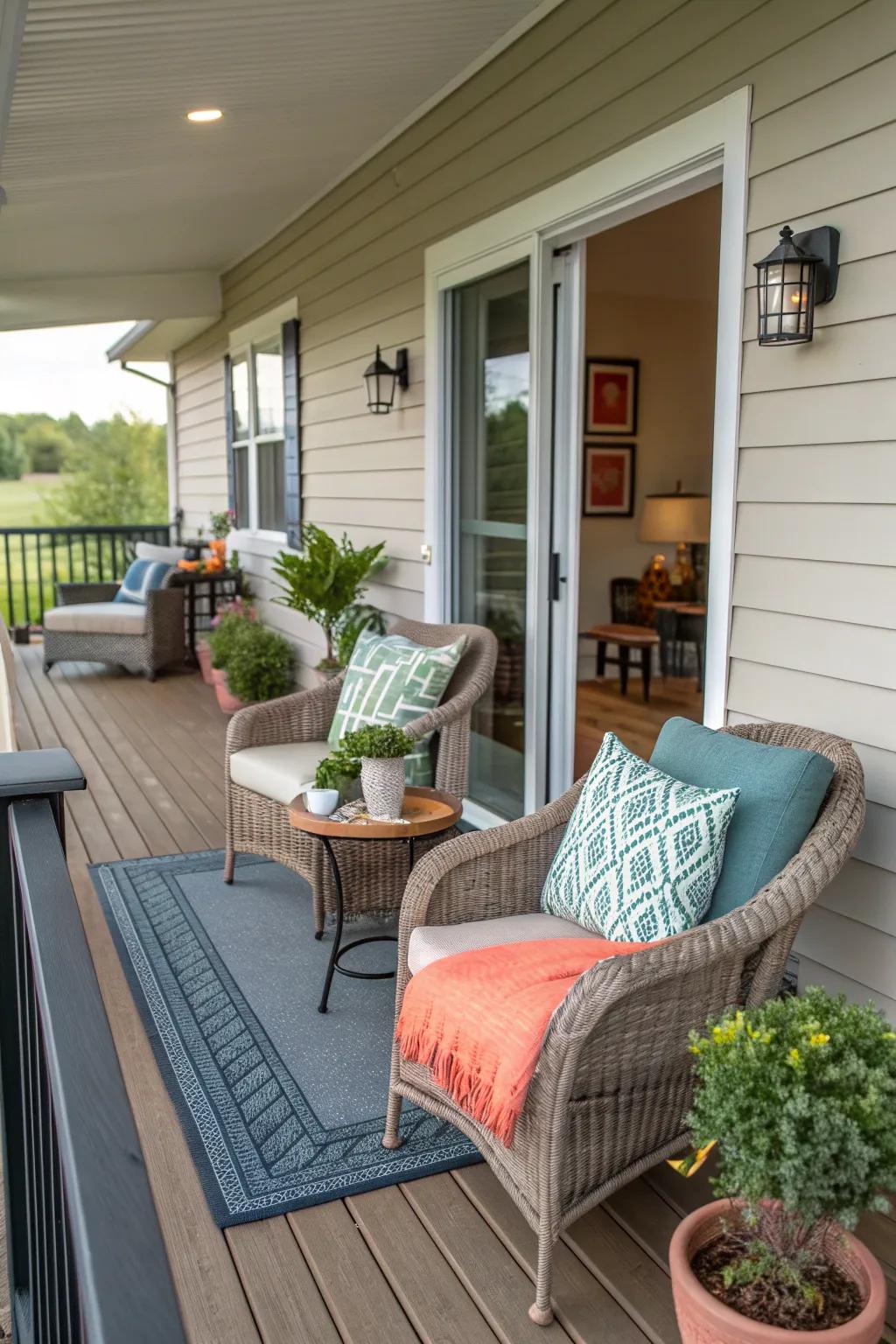 Indoor-outdoor furniture blurs the line between home and garden.