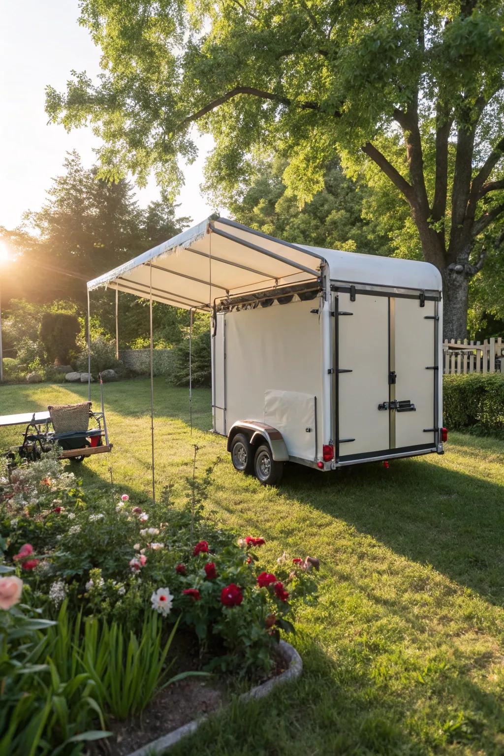 Build a customizable awning frame with PVC pipes.
