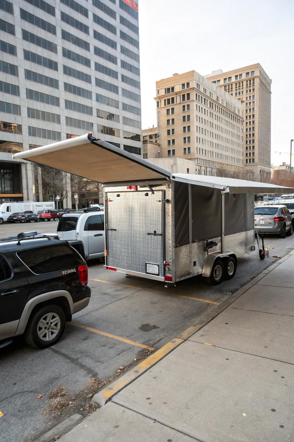 Magnetic awnings provide quick and easy shelter solutions.