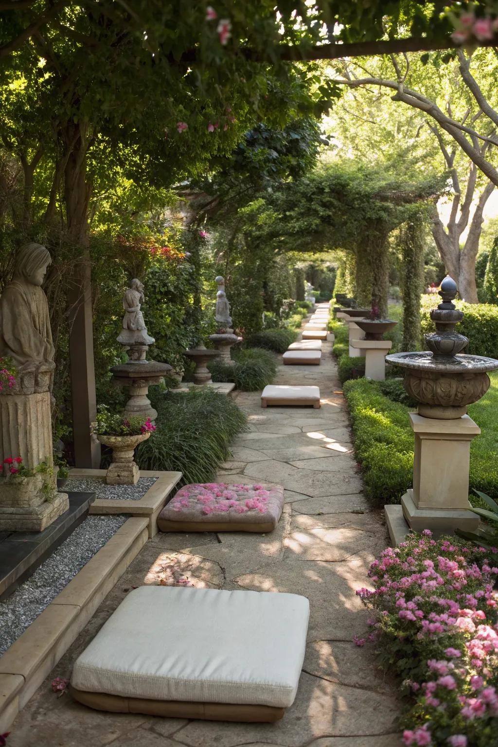 A themed garden area that personalizes and enhances tranquility.