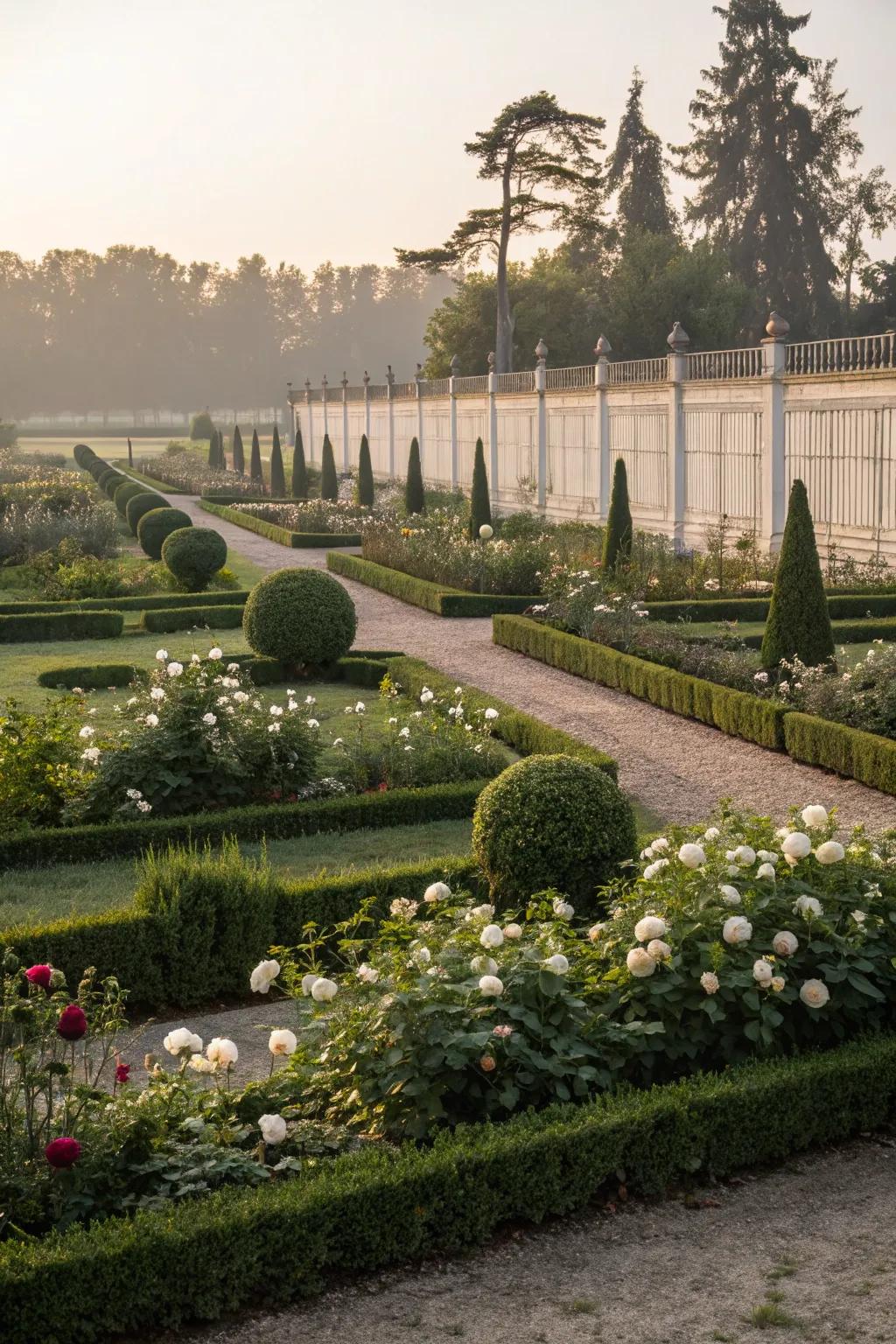 Symmetrical designs bring harmony and balance to garden spaces.