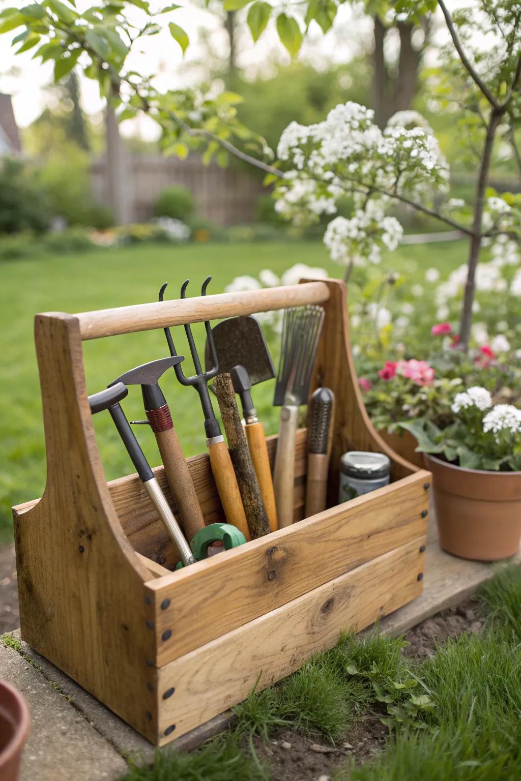 DIY holders offer tailored organization for garden tools.