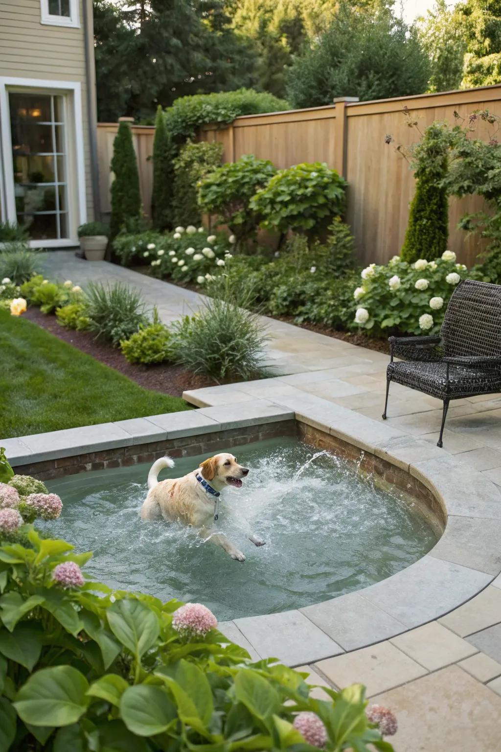 Backyard water features add both enjoyment and beauty.