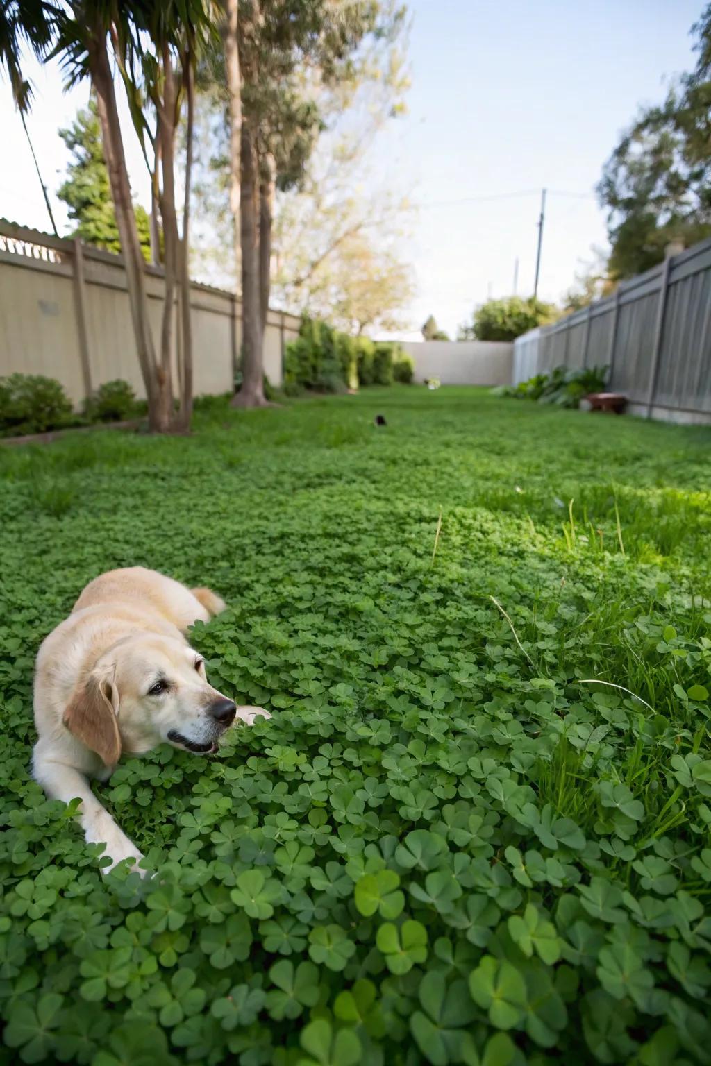 Dog-friendly ground covers that are soft and sturdy.