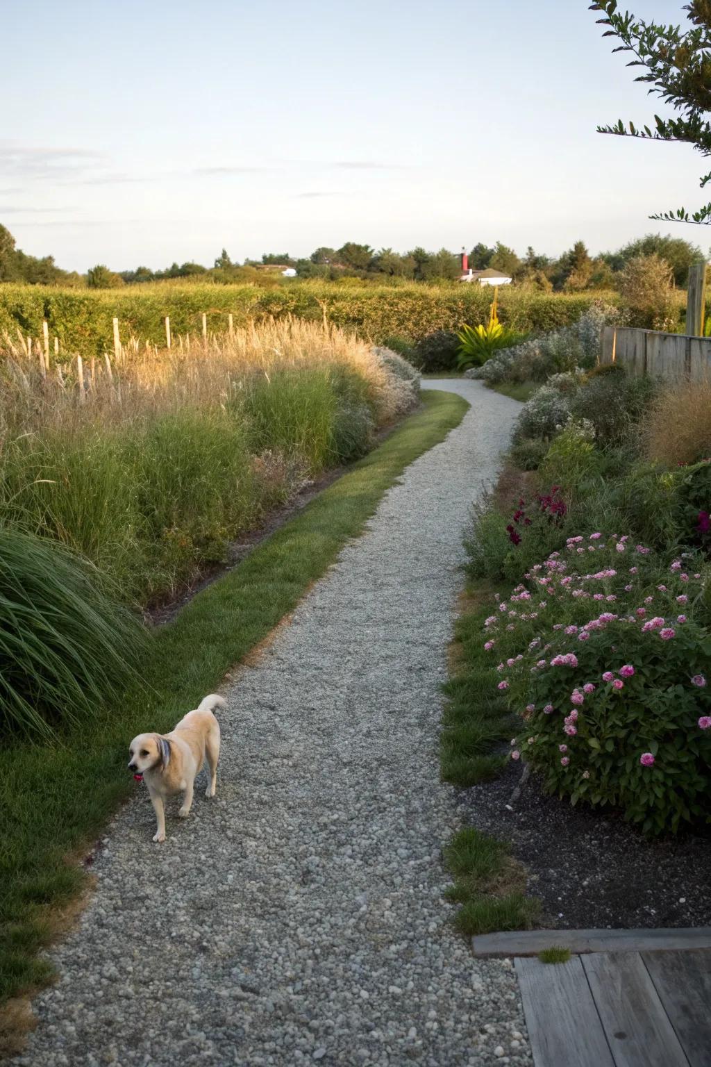 Soft backyard walkways that pamper your dog’s paws.