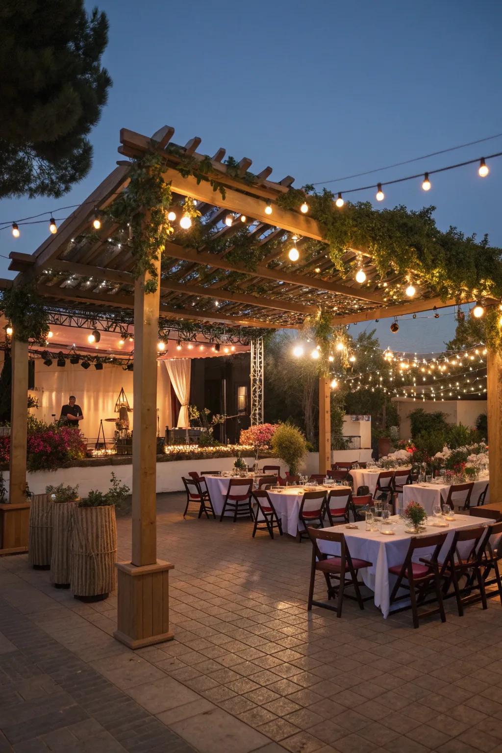 Pergolas make versatile event spaces for restaurants.