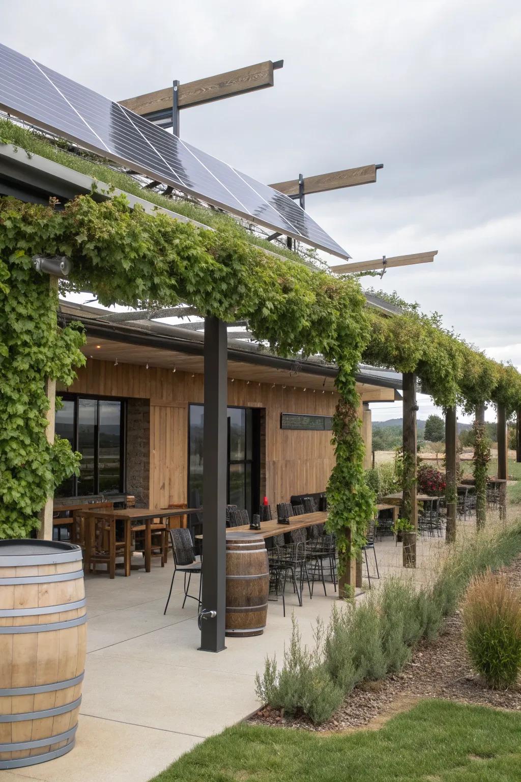 Eco-friendly pergolas appeal to sustainability-minded guests.