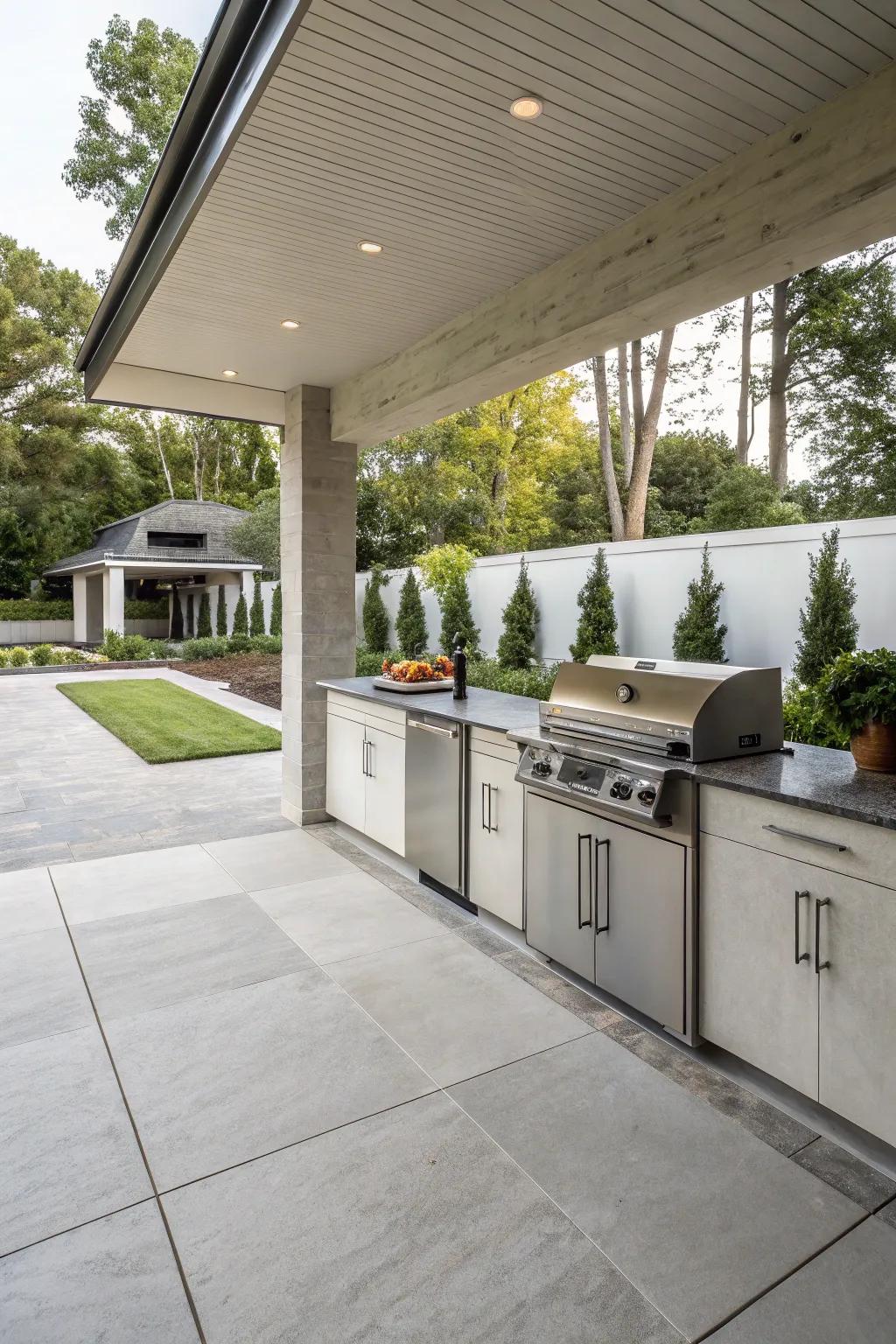 An outdoor kitchen perfect for entertaining.