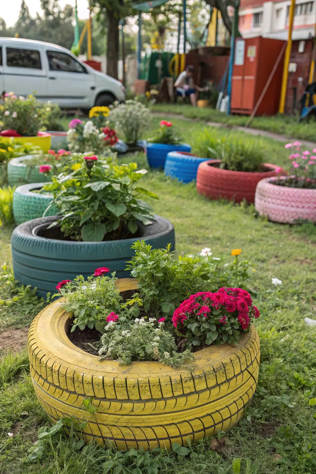 Unconventional planters add character to your garden.
