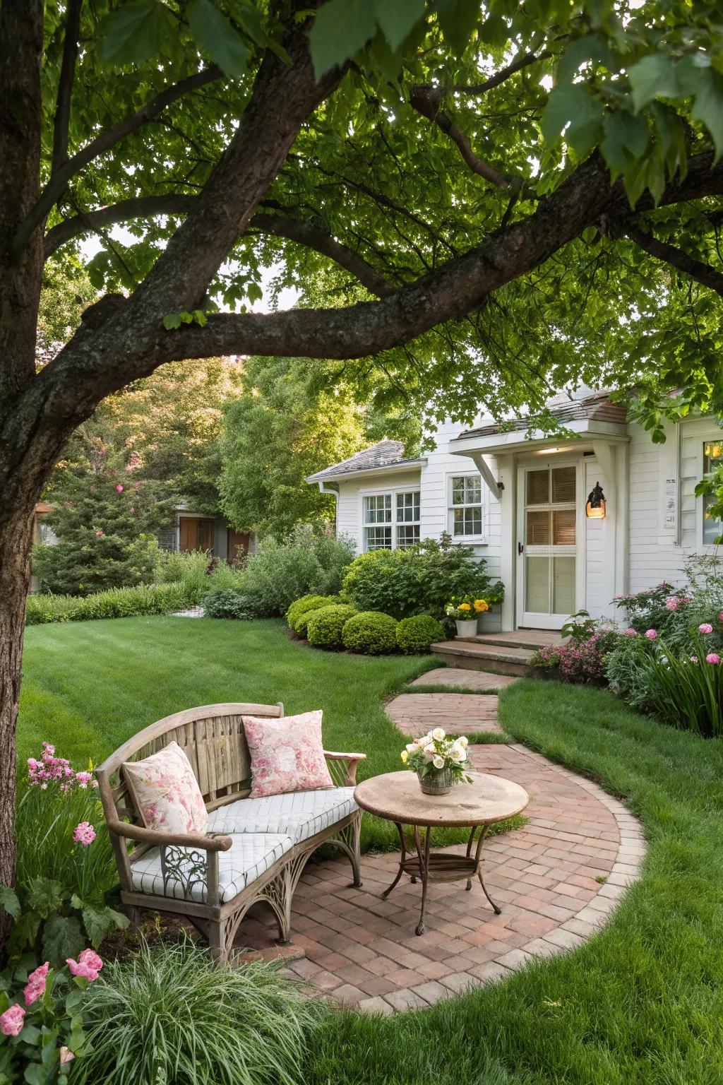 Seating areas invite relaxation and enjoyment.