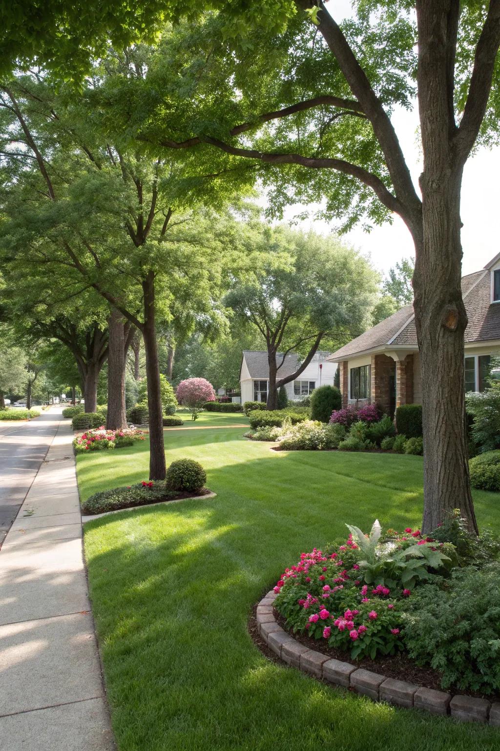 Trees add life and privacy to your front yard.