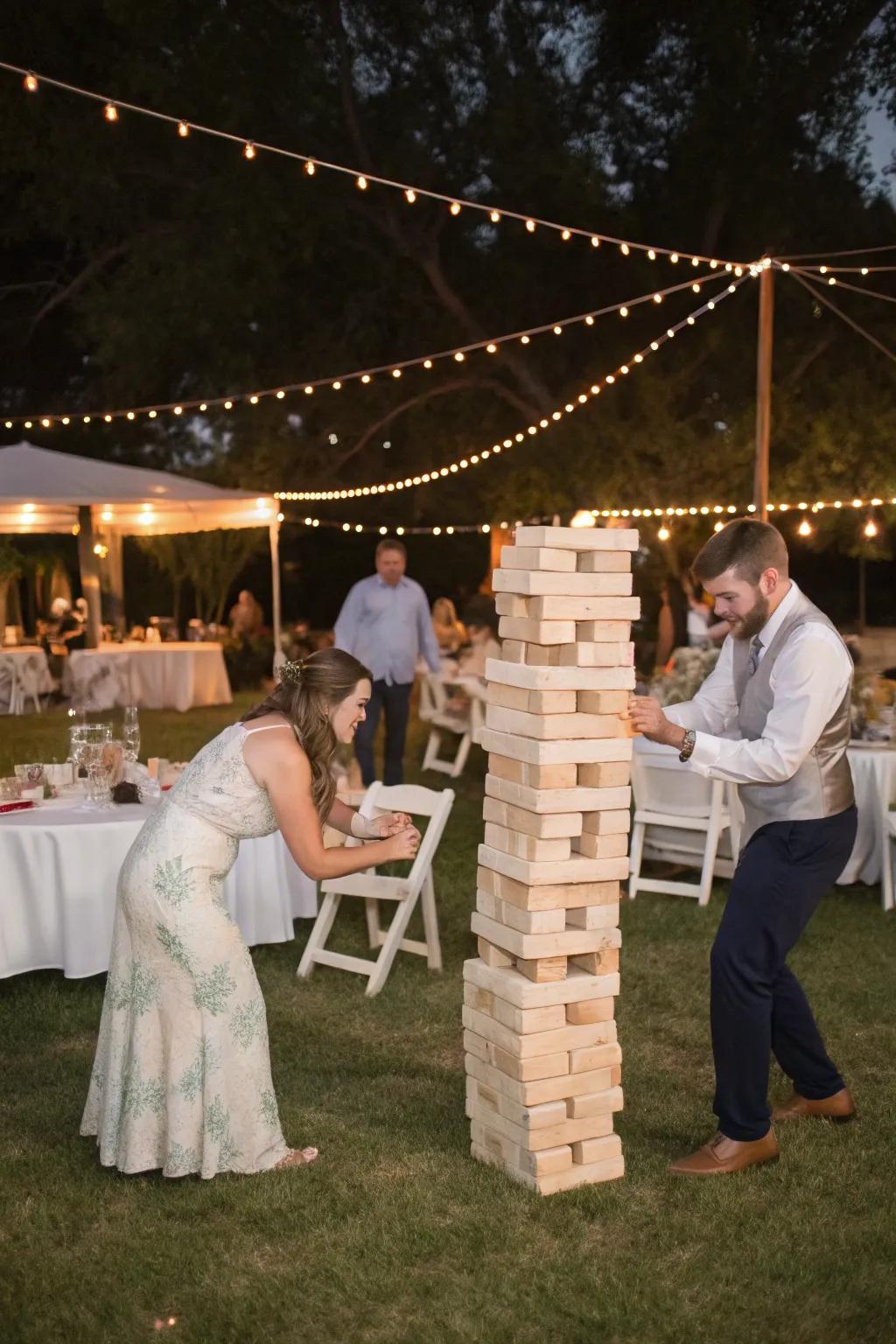 Garden games bring fun to the festivities.
