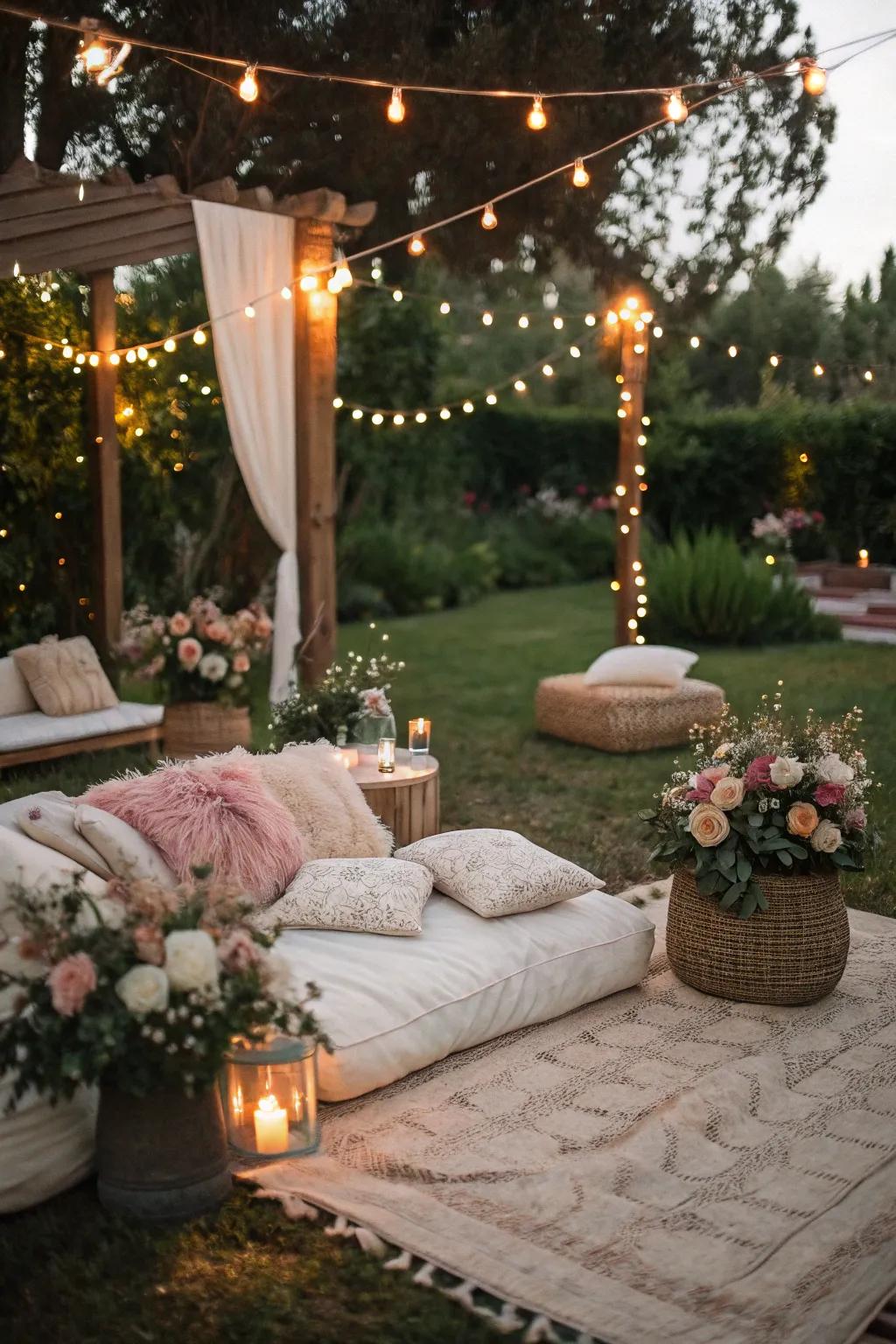 Cozy seating areas offer comfort and intimacy.