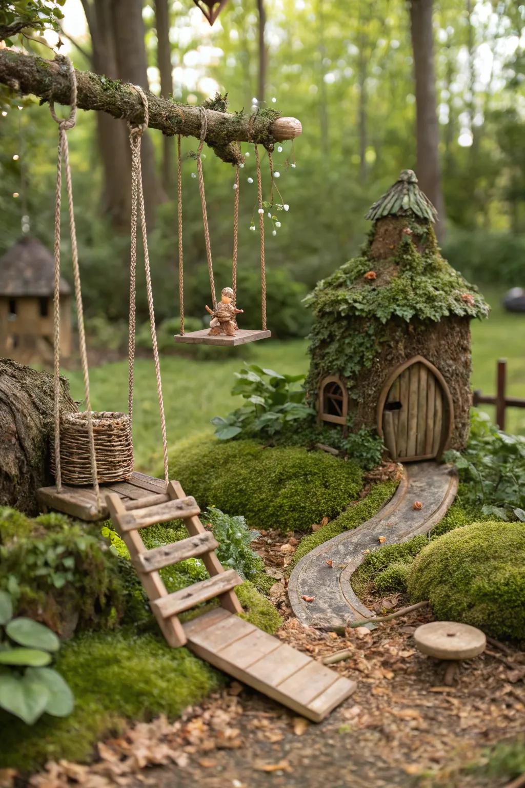 A gnome playground adds a whimsical touch to your garden.