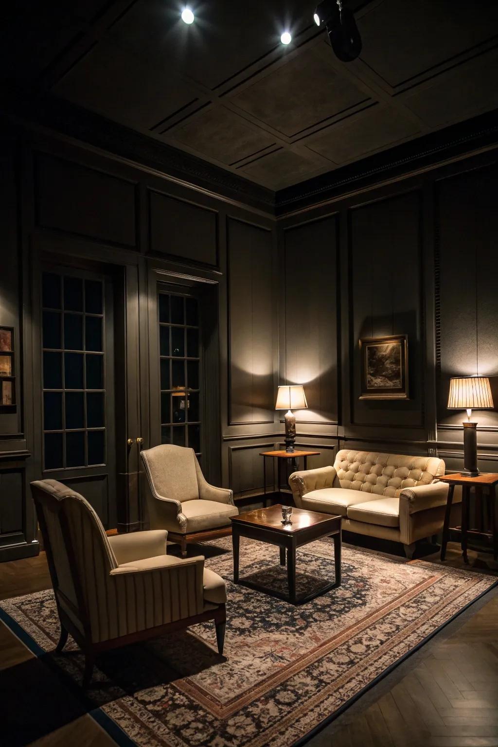 Room with furniture thoughtfully sized for the space