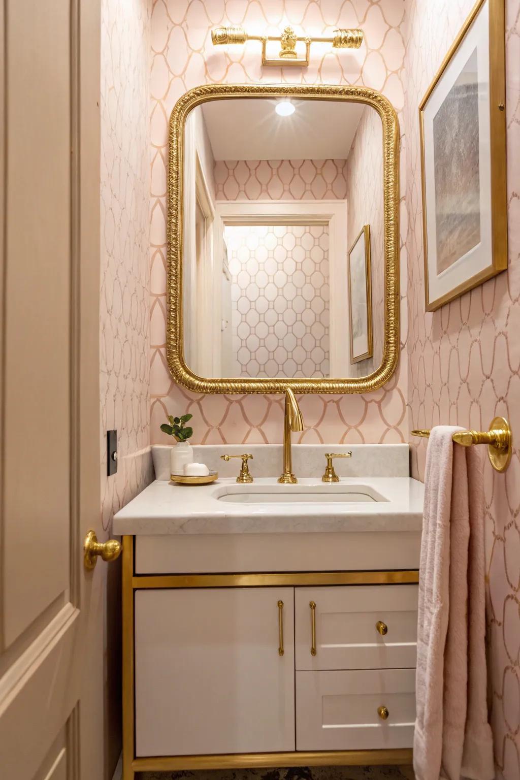 Soft pink adds warmth and elegance to any bathroom.