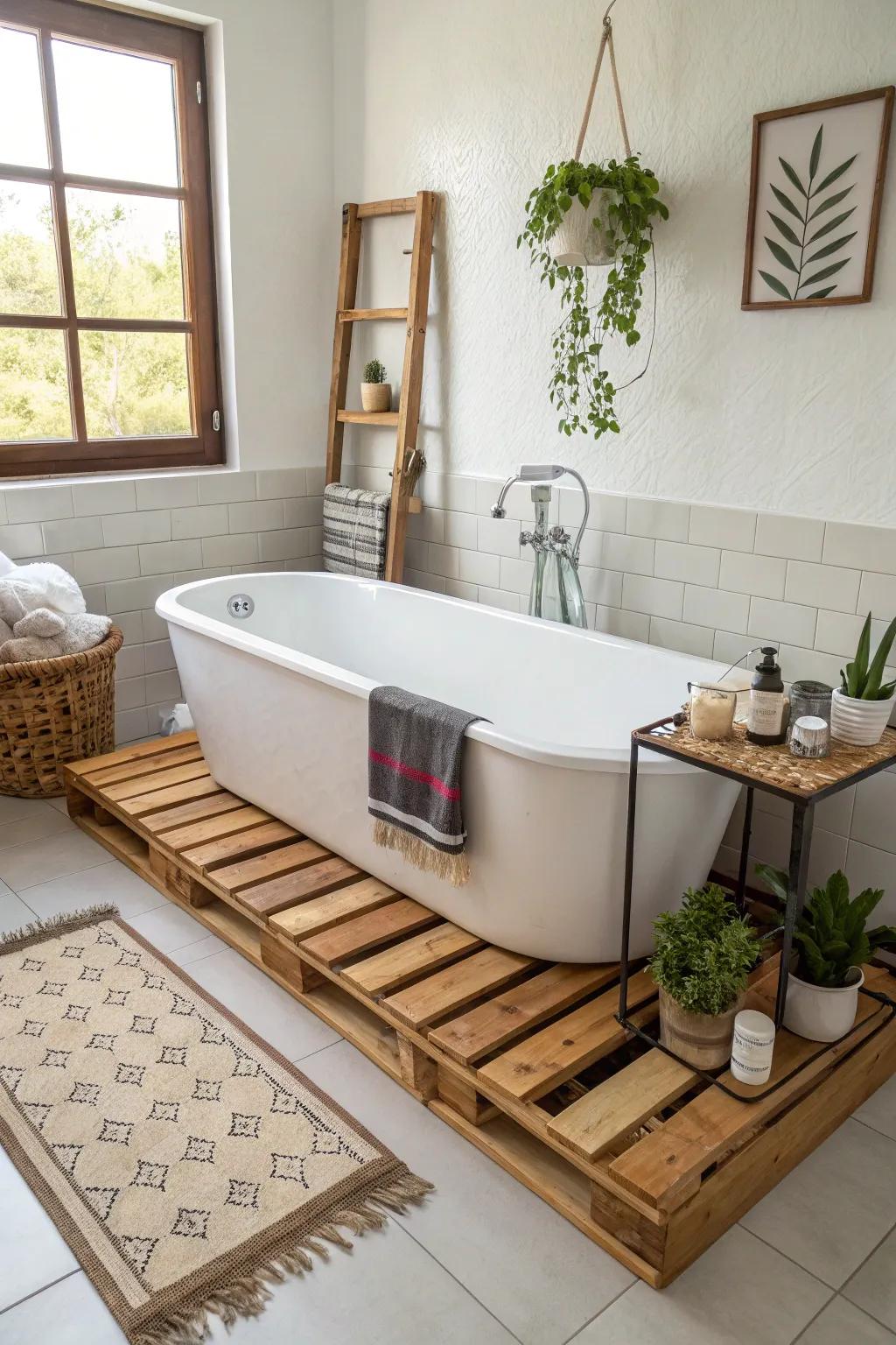 Craft your own distinctive bathtub frame with a DIY approach.