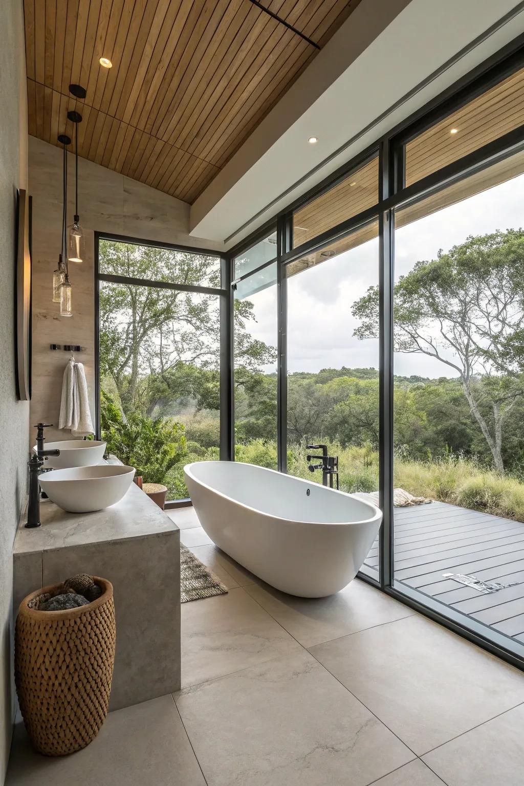 Floating tub designs bringing sleek modernity to your bathroom.