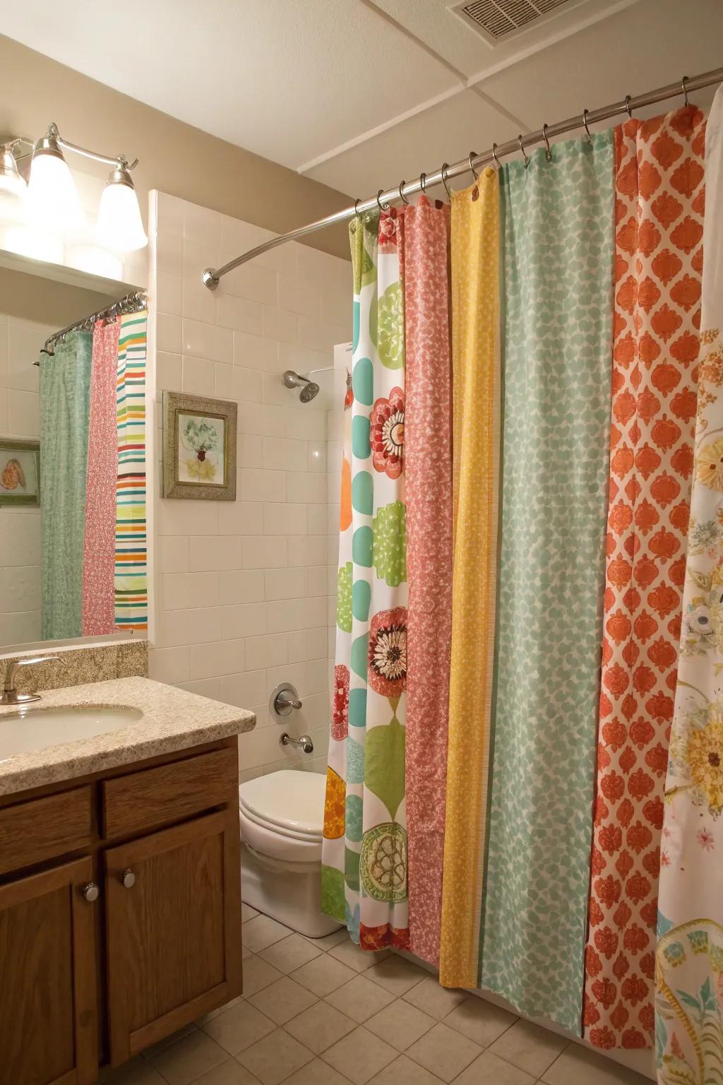 Eclectic combinations of curtains showcase personal taste and creativity.