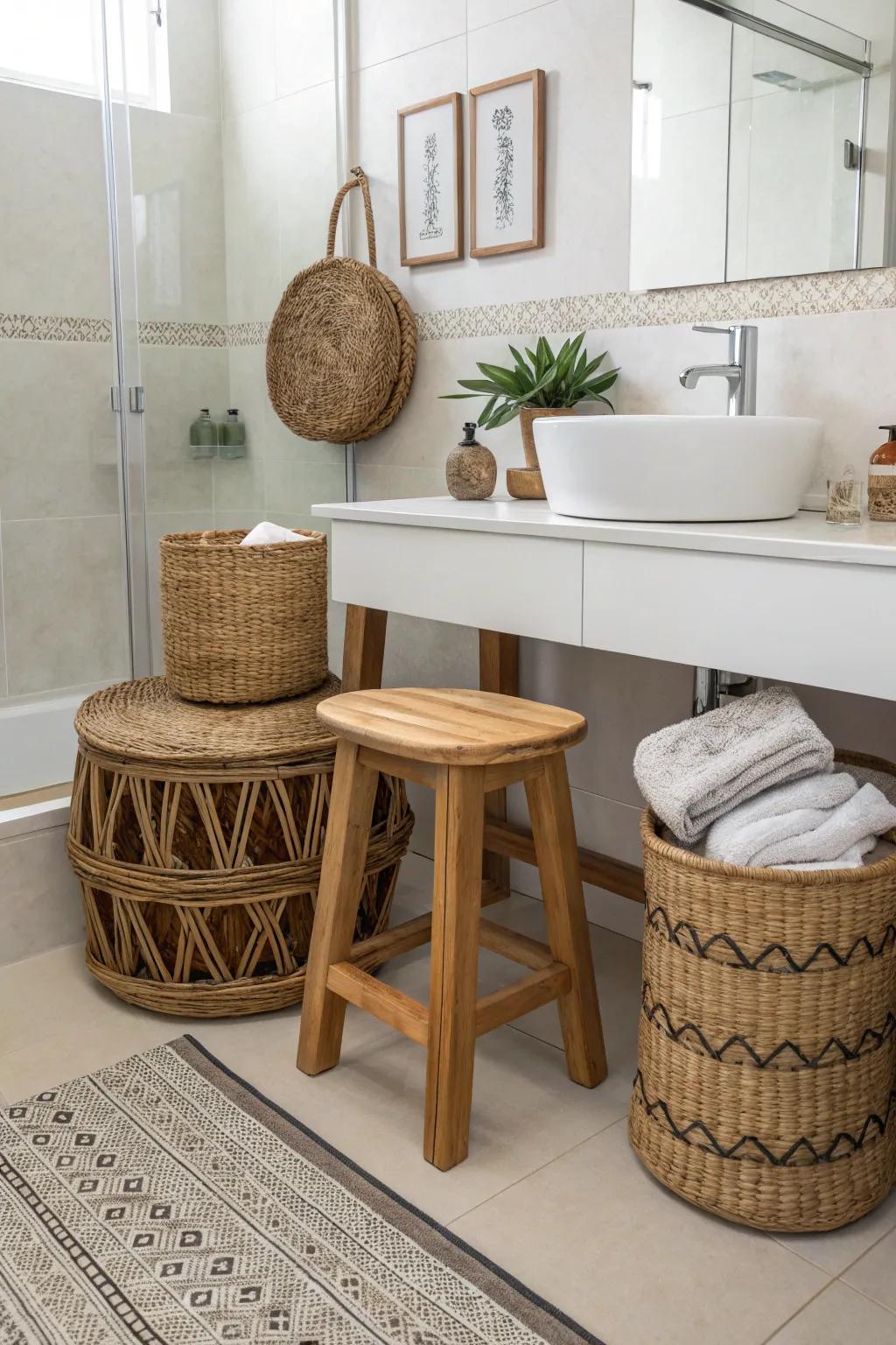 Decorative elements give your bathroom a personalized, inviting flair.