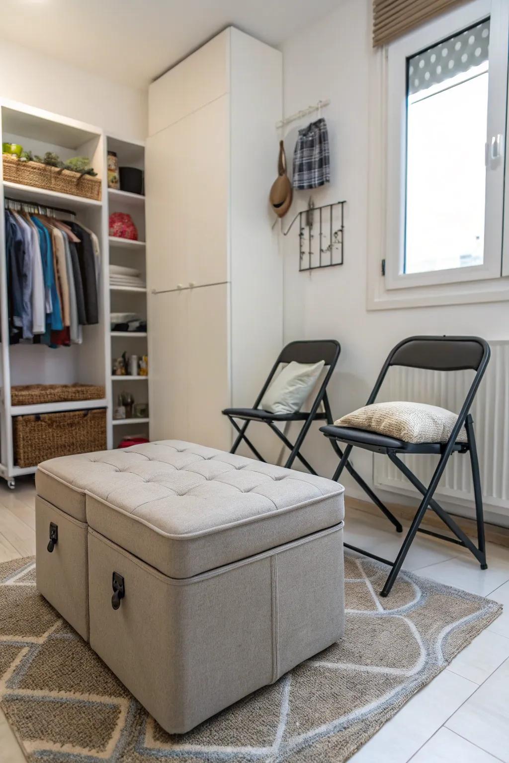 Multipurpose decor balances practicality and design.