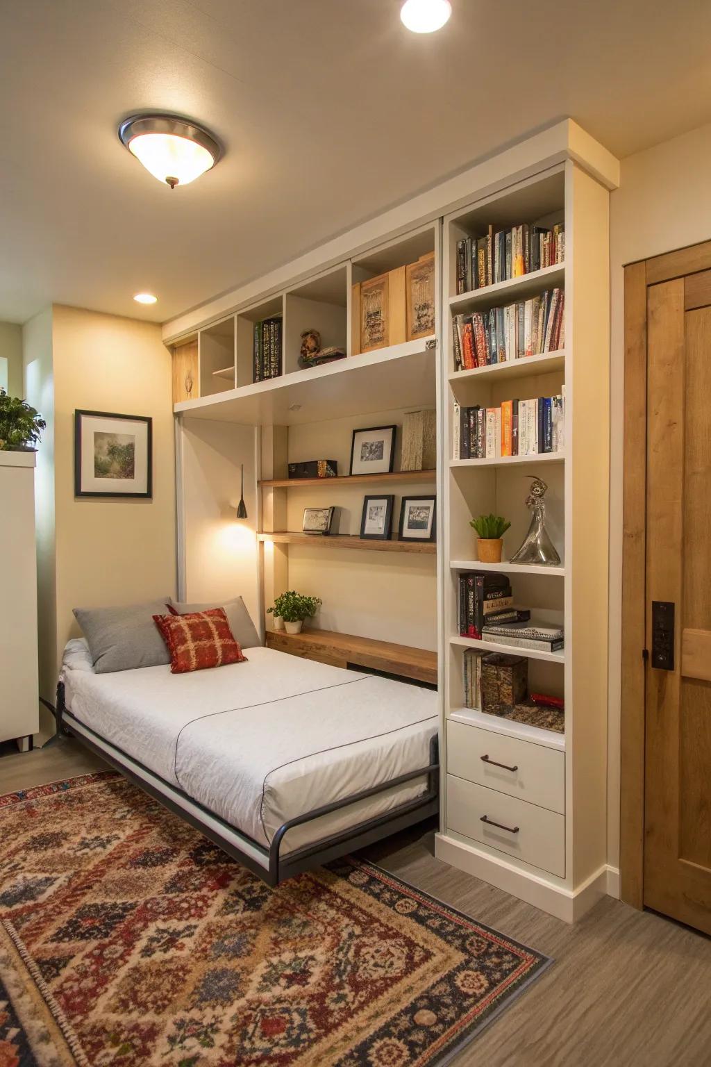 Murphy beds blend functionality with contemporary design.