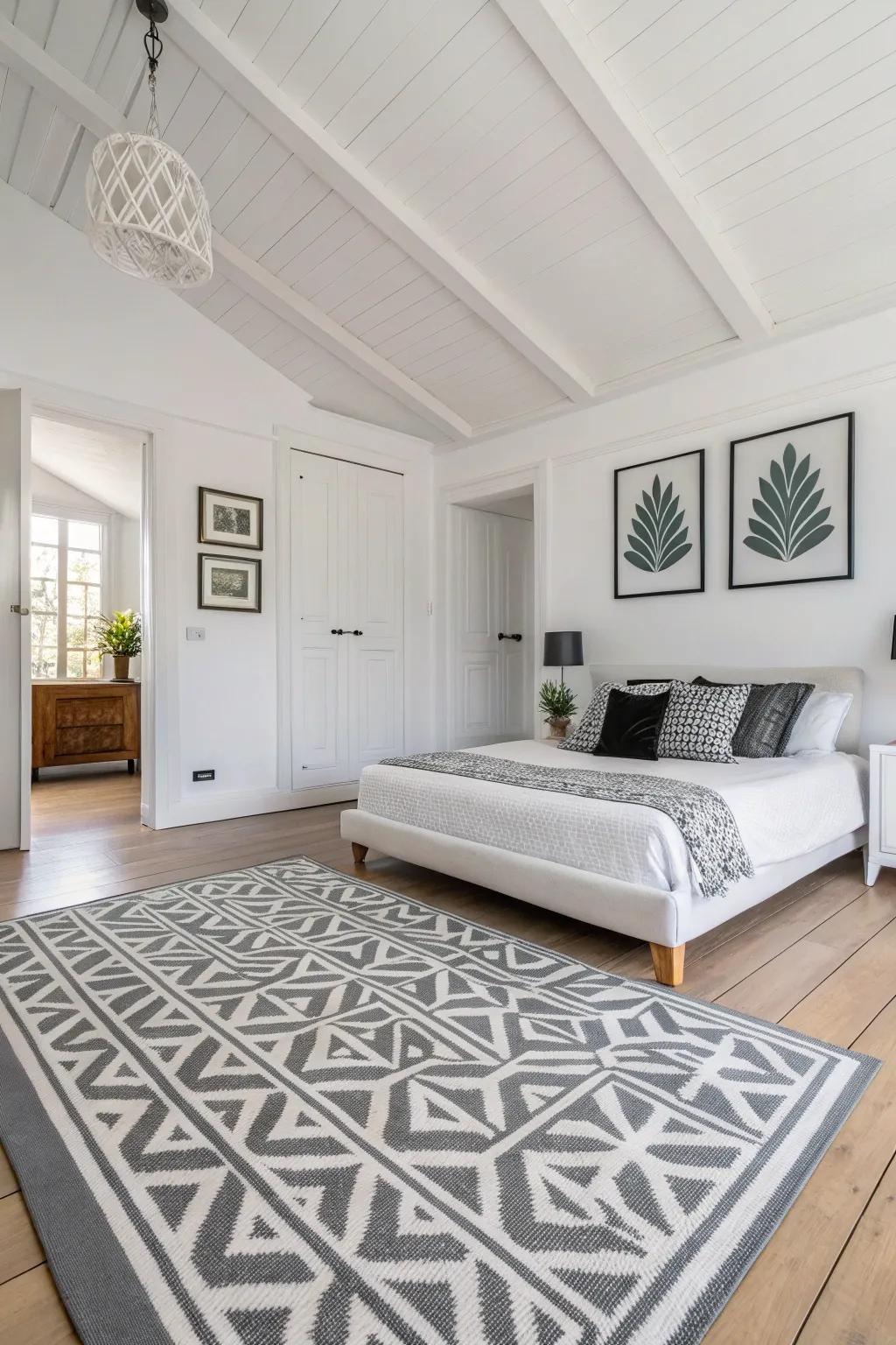 Geometric patterns add a fresh, modern look.