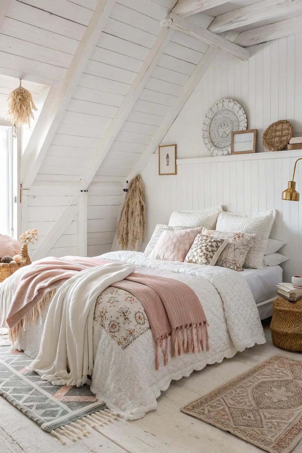 Layering different textures creates a welcoming atmosphere.