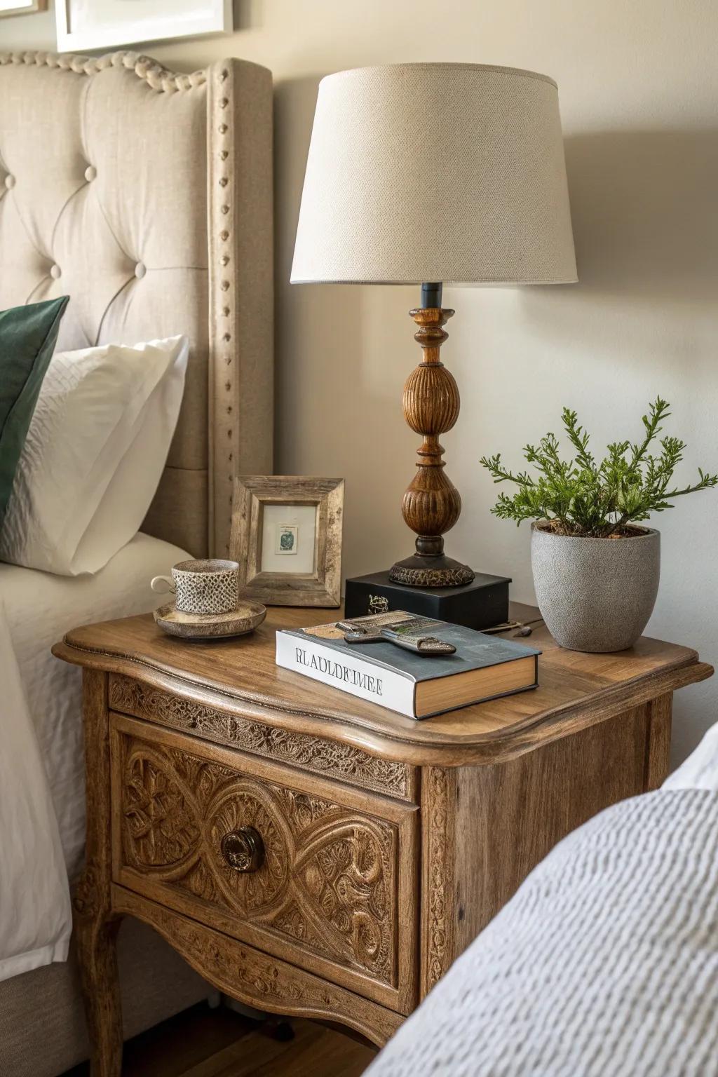 Vintage items add warmth and personality to your space.